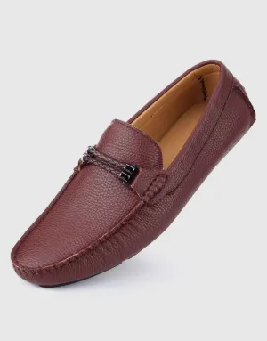 Speckled Leather Casual Loafers