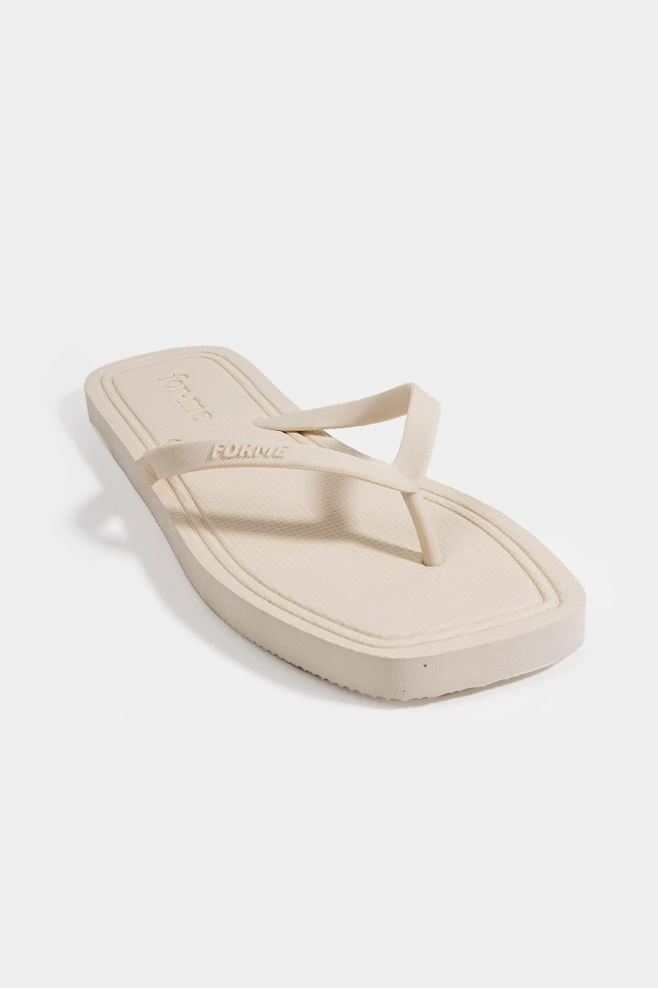 Square-Toe Flip Flops