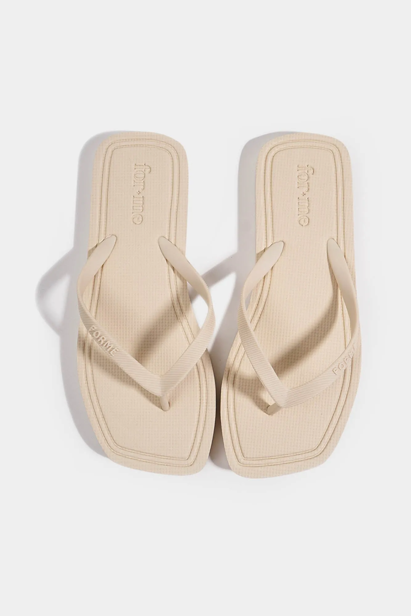 Square-Toe Flip Flops