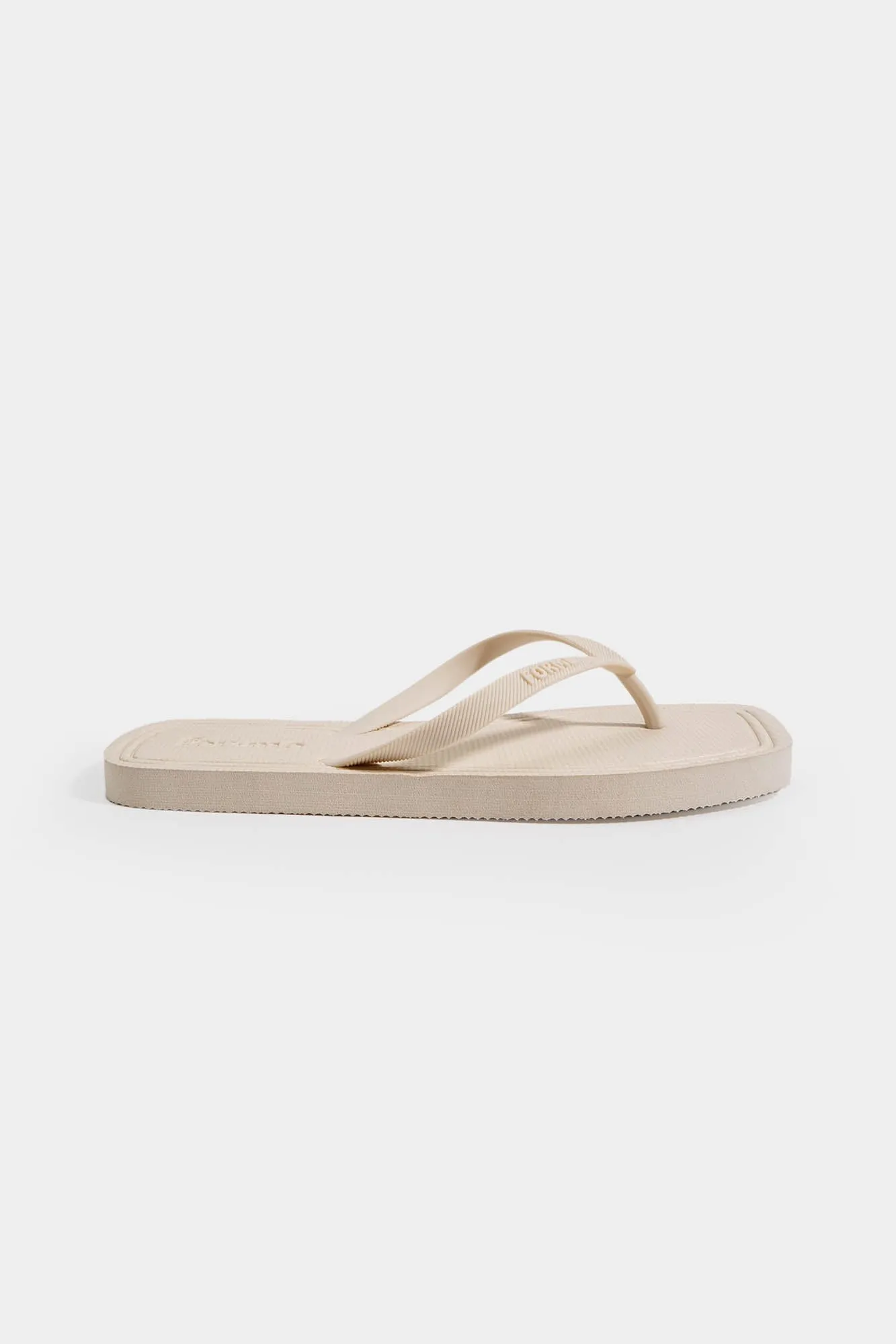 Square-Toe Flip Flops