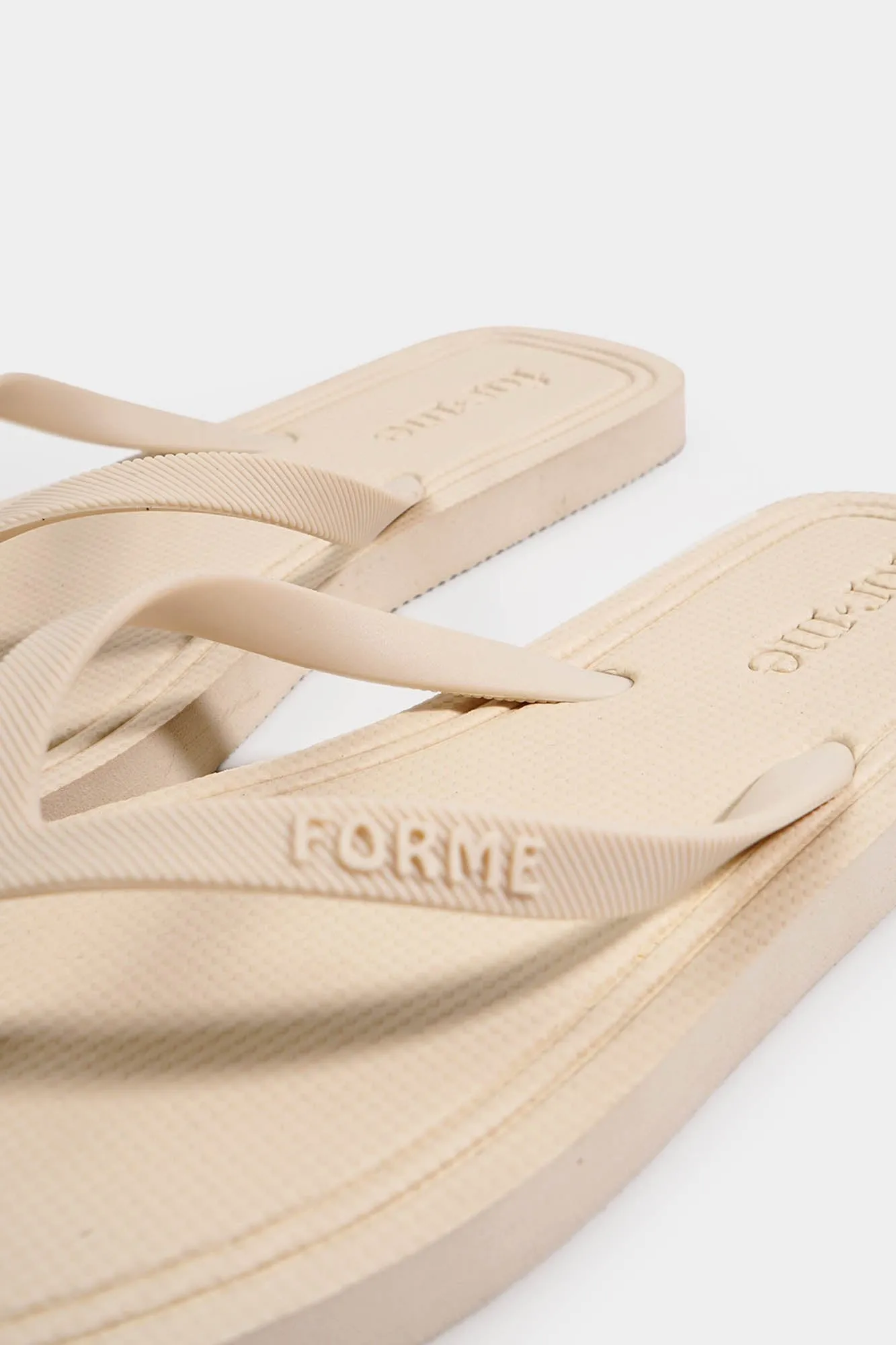 Square-Toe Flip Flops