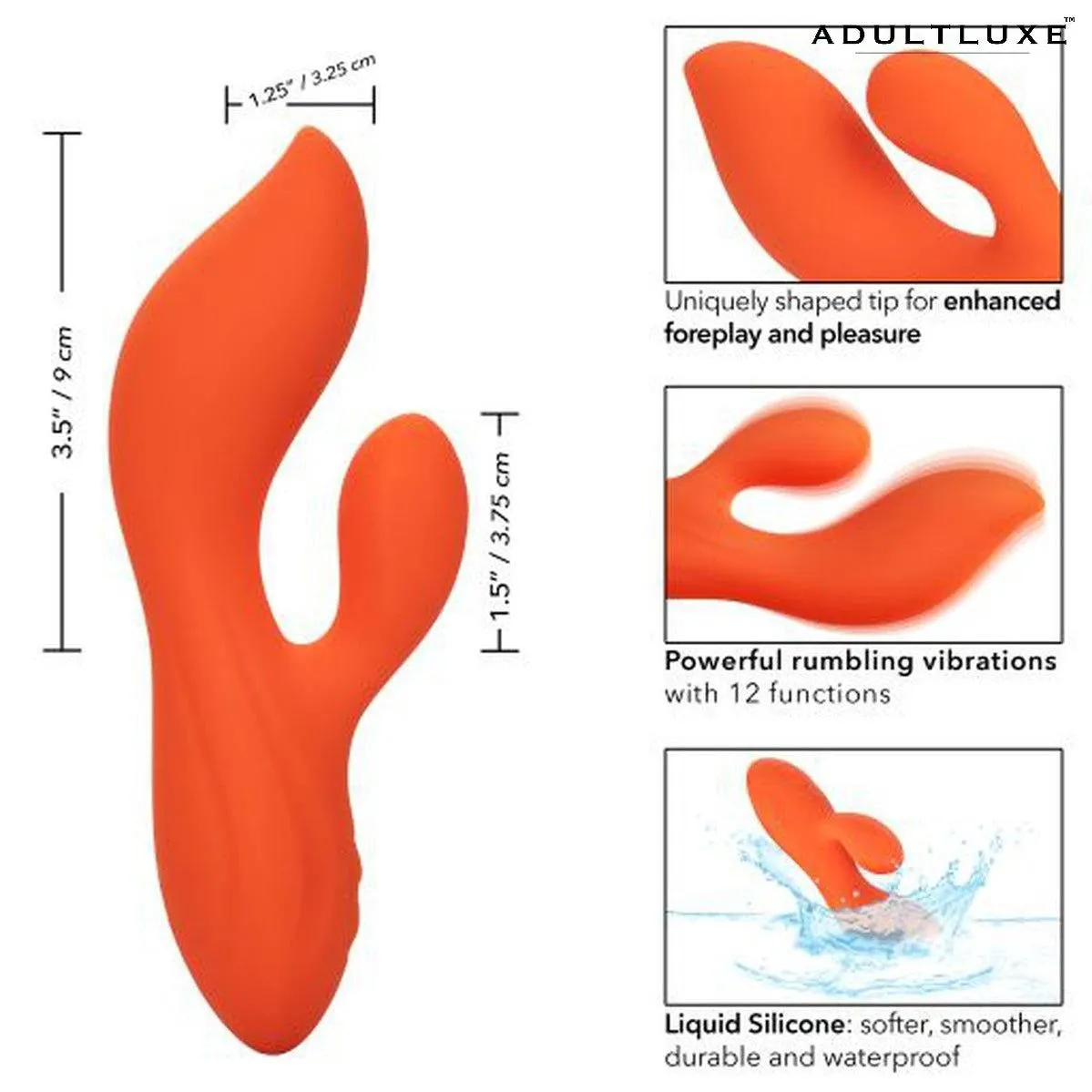 Stella Liquid Silicone Dual Teaser Rabbit Vibrator