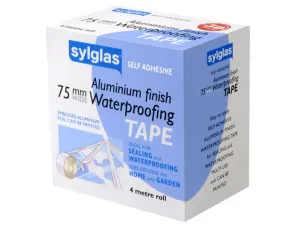 Sylglas Aluminium Finish Waterproofing Tape 75Mm X 4M Roll