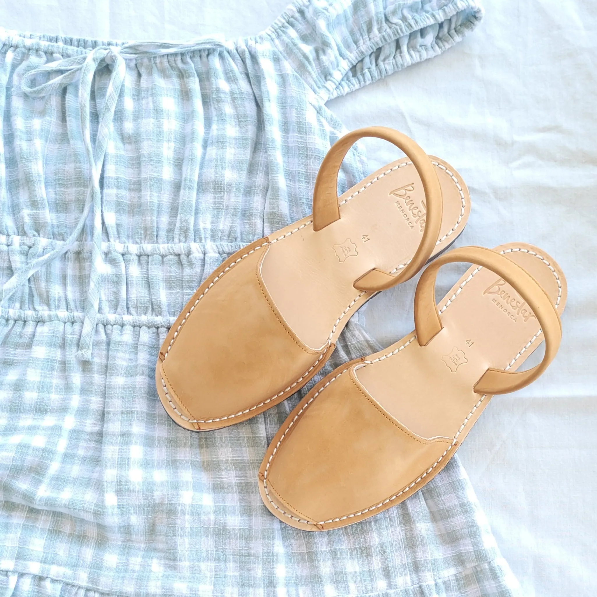 Tan Nubuck Avarca Sandals