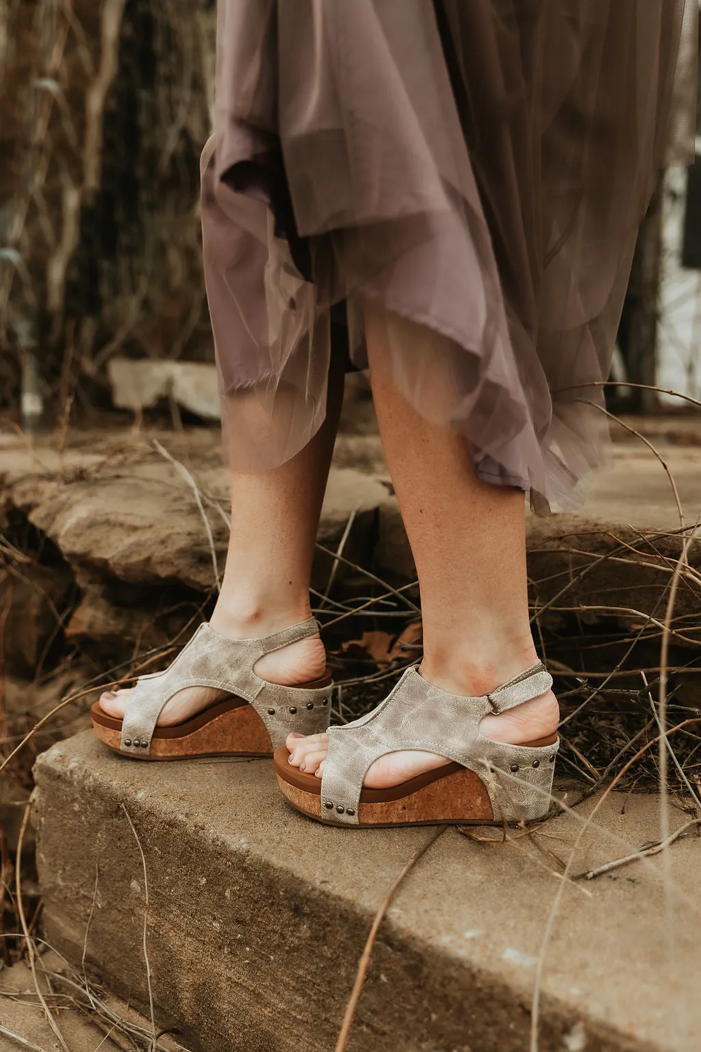 Taupe wedges