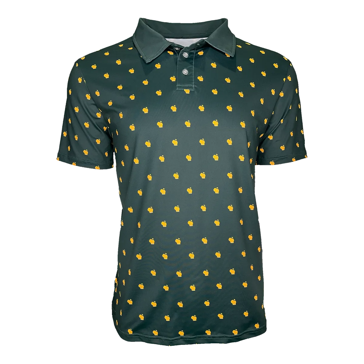The Polka State Polo - Green w/ Gold States