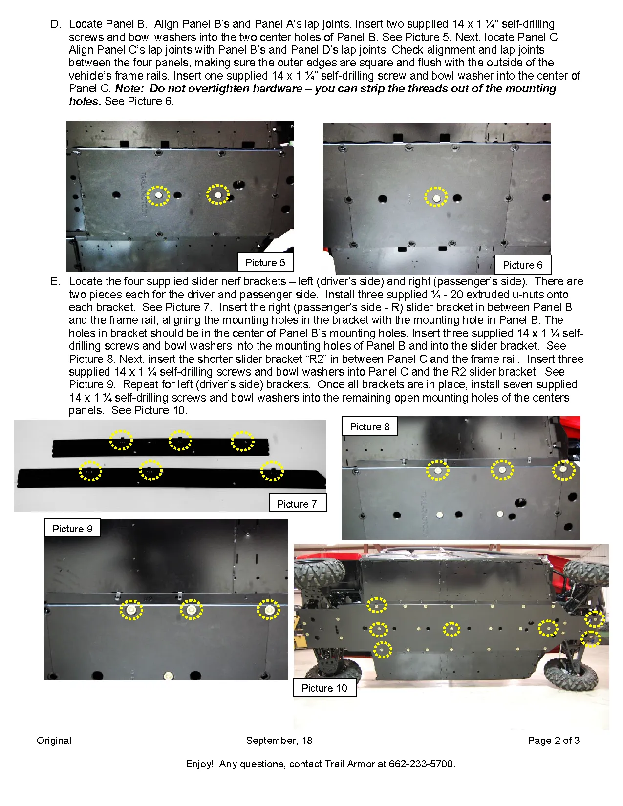 Trail Armor Yamaha Viking VI, Viking VI EPS, Viking VI EPS SE Full Skids with Integrated Sliders 2014 - 2024