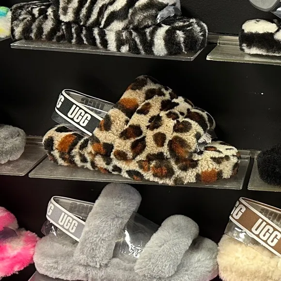 Ugg Kids Fluff Yeah slippers- Leopard (Amphora)