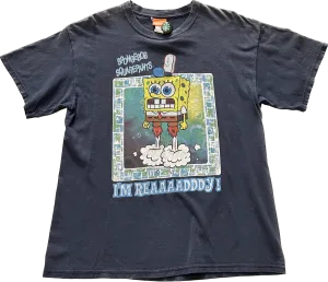 Vintage '02 Spongebob SquarePants 'I'm Reaaaady!' Tee - Blue
