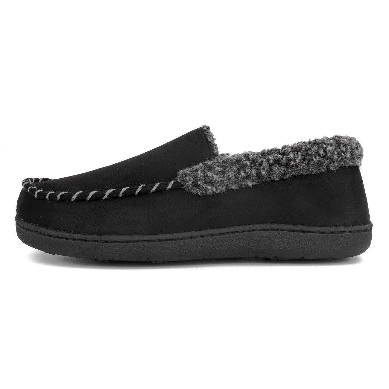 VONMAY Men's Moccasin Slippers Fuzzy House Shoes  Memory Foam