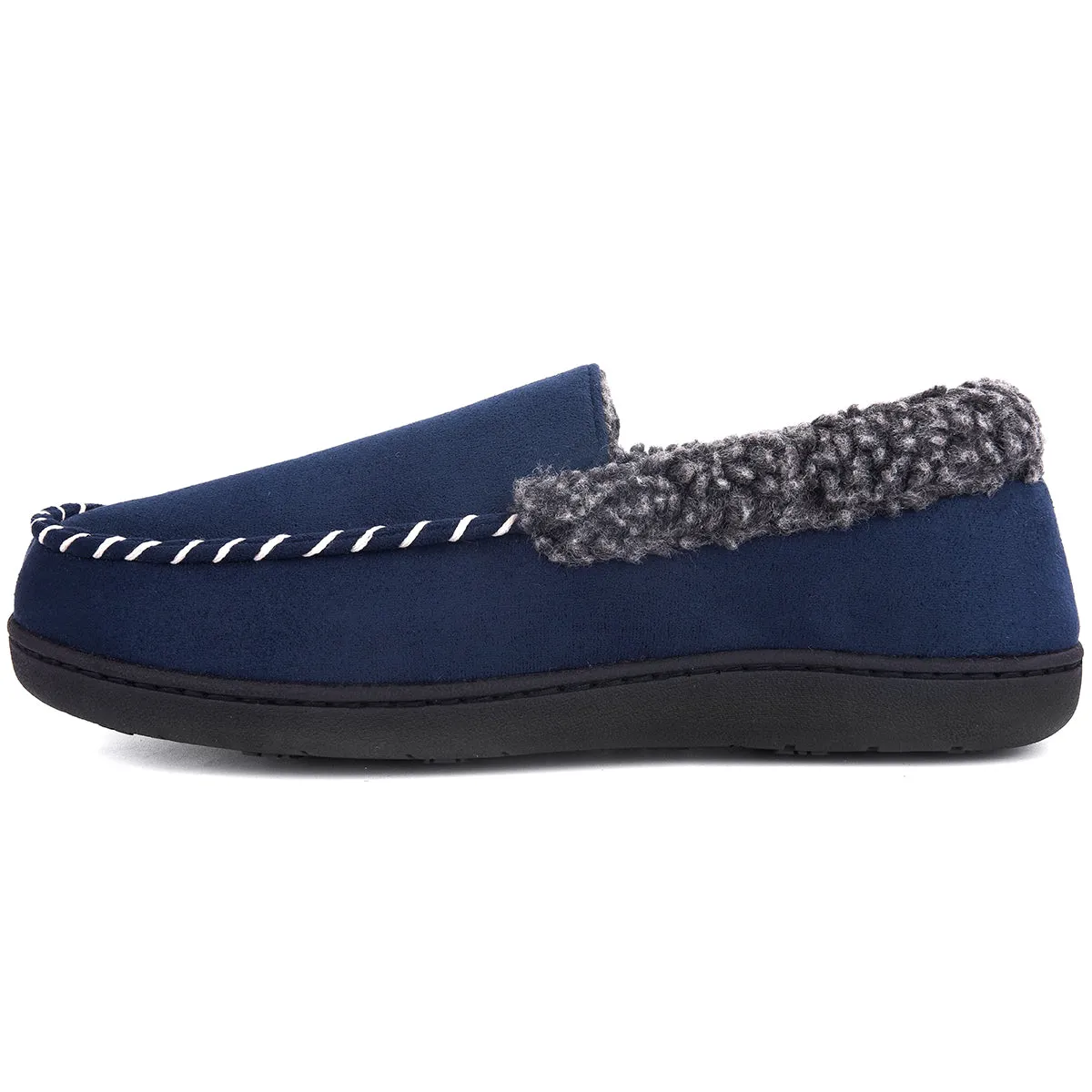 VONMAY Men's Moccasin Slippers Fuzzy House Shoes  Memory Foam
