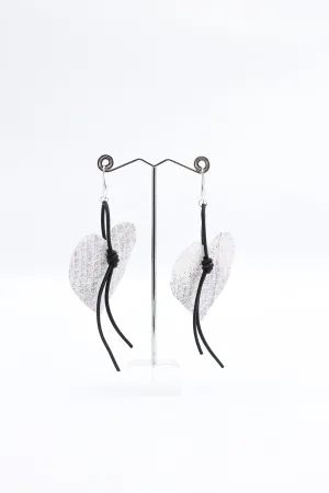 Waterproof Recycled Newspaper Heart Earrings
