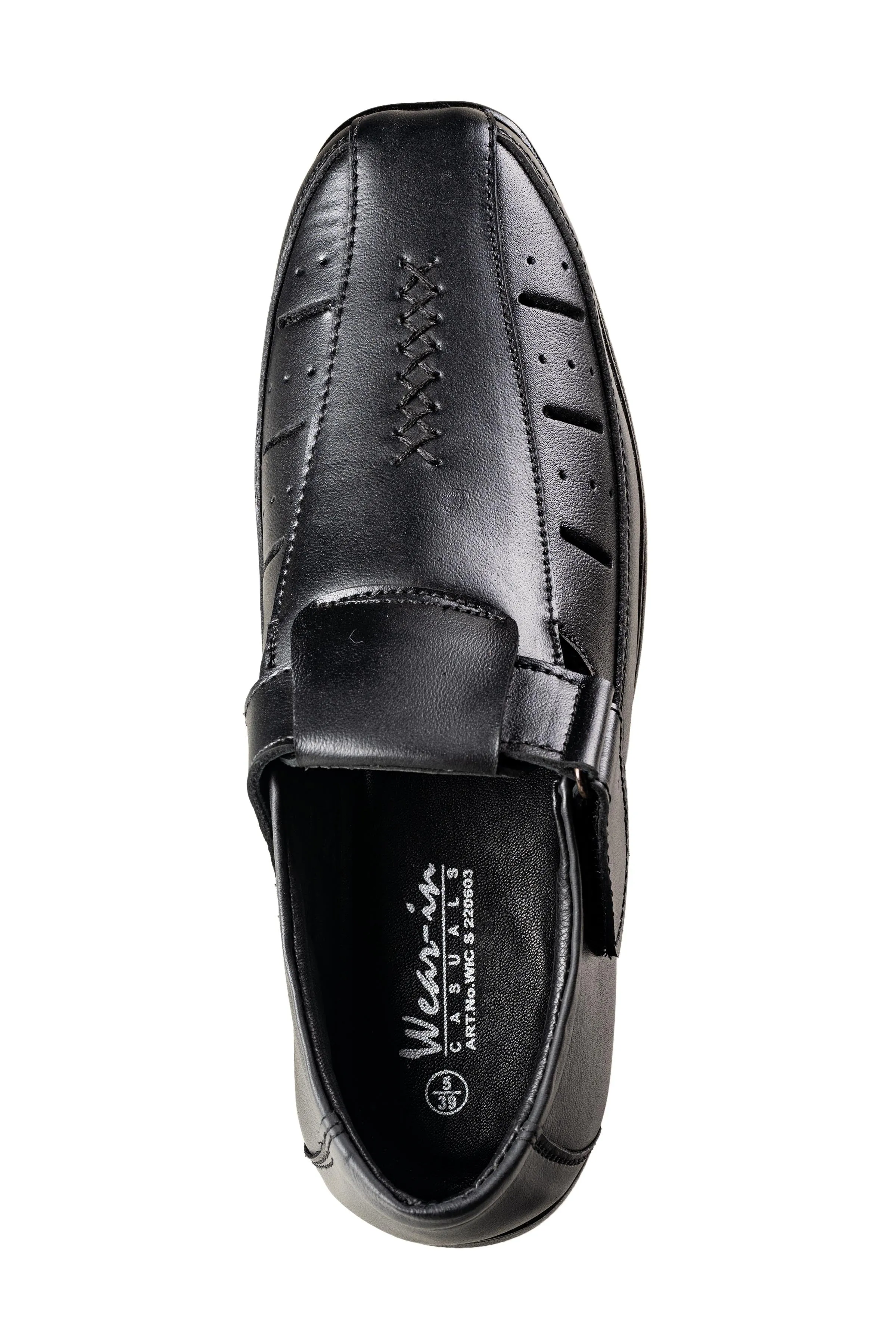 Wear In Gents Black Sandal
