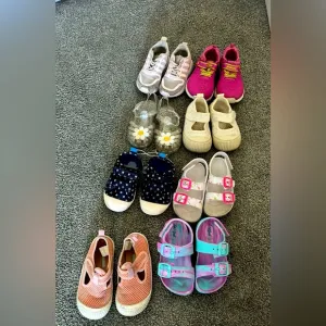 Whole bundle girls shoes 6, and 7 some have tags most have never been worn.