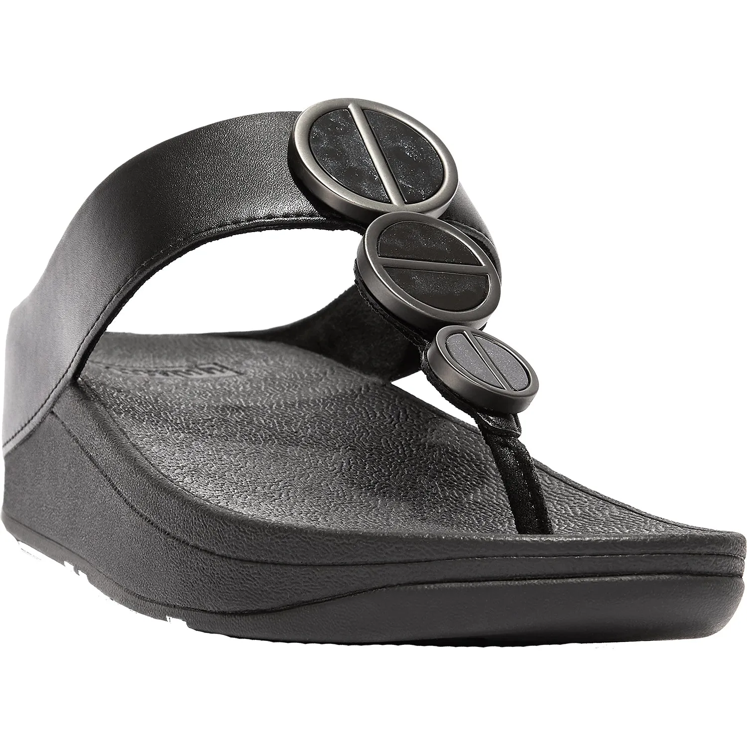 Women's FitFlop Halo Black Leather