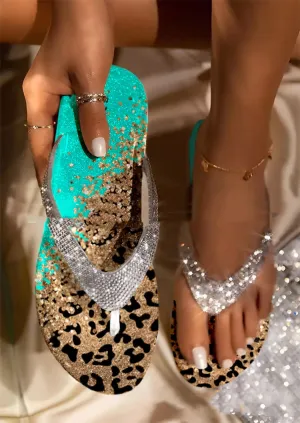 Women's Outdoor Rhinestone Flip-flops