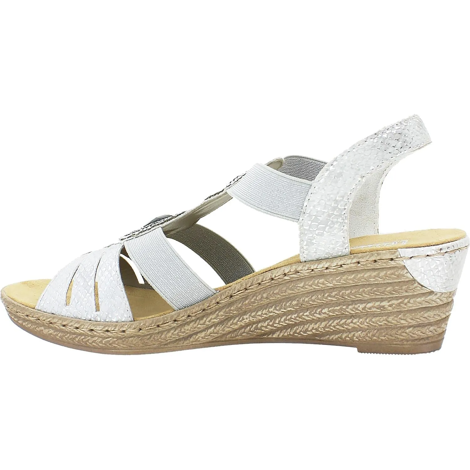 Women's Rieker 62459-80 White (Silver) Synthetic