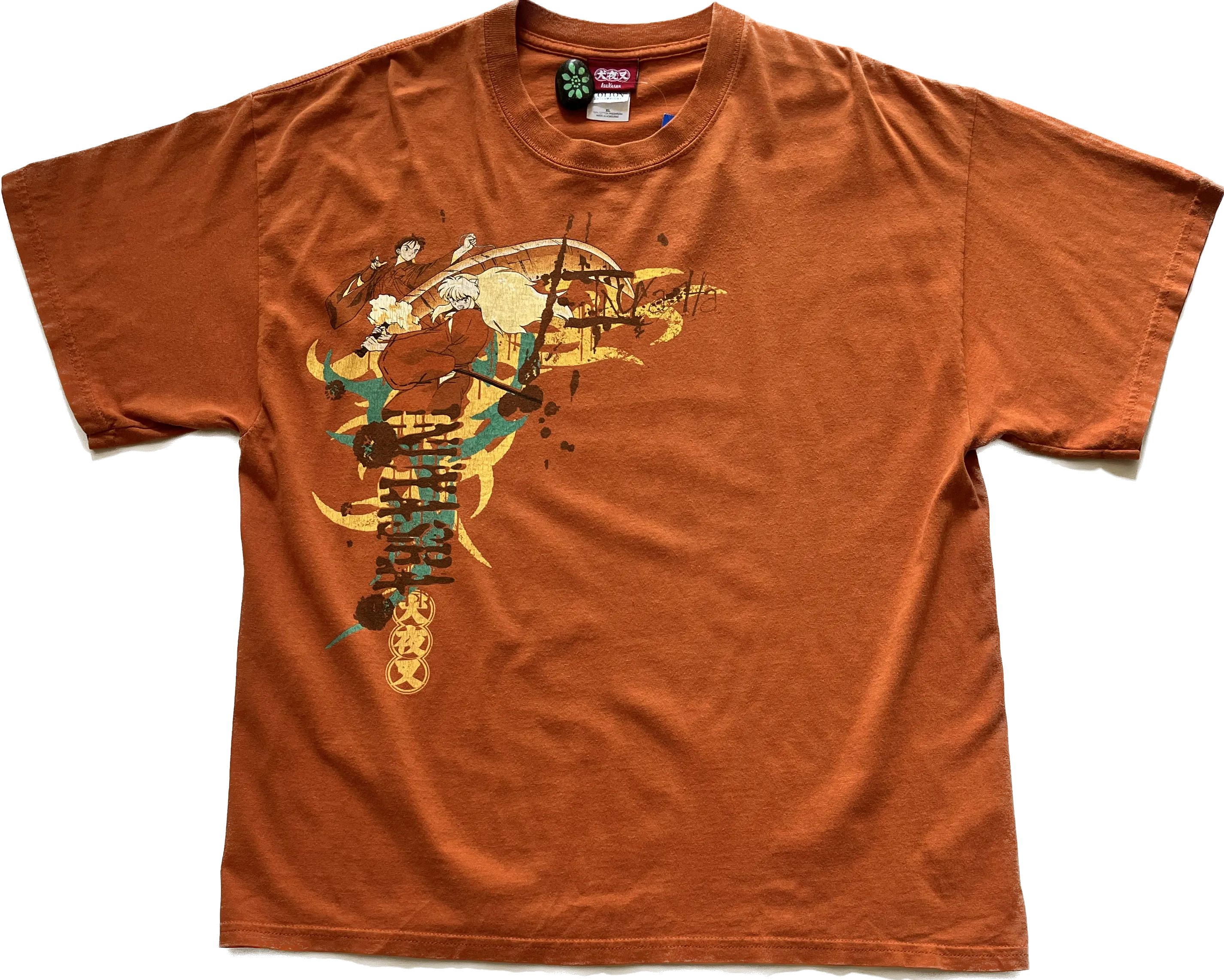 Y2K '05 Orange InuYasha Anime Tee