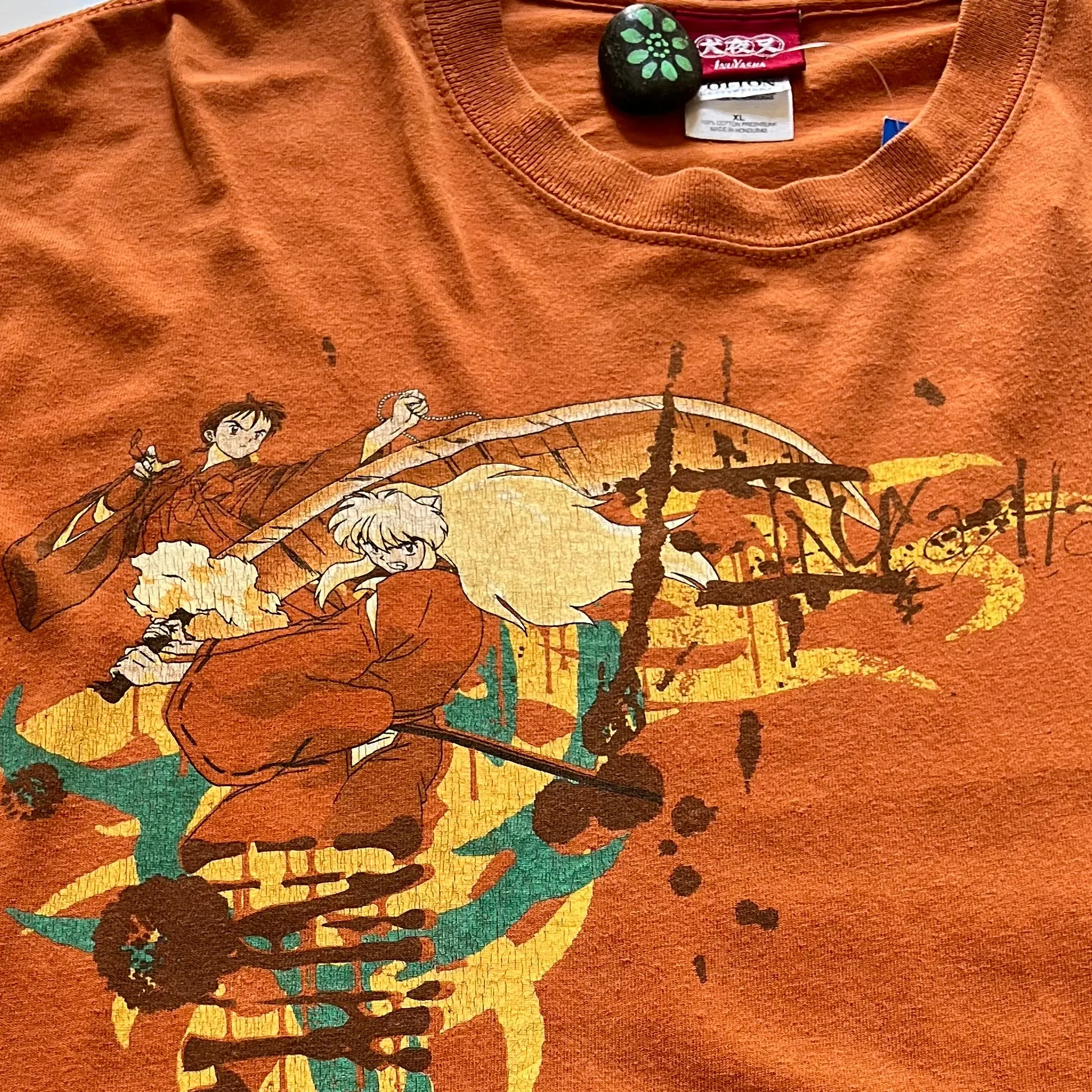 Y2K '05 Orange InuYasha Anime Tee
