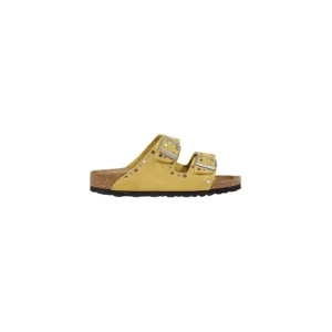 Yellow Studded Two Strap Sandal